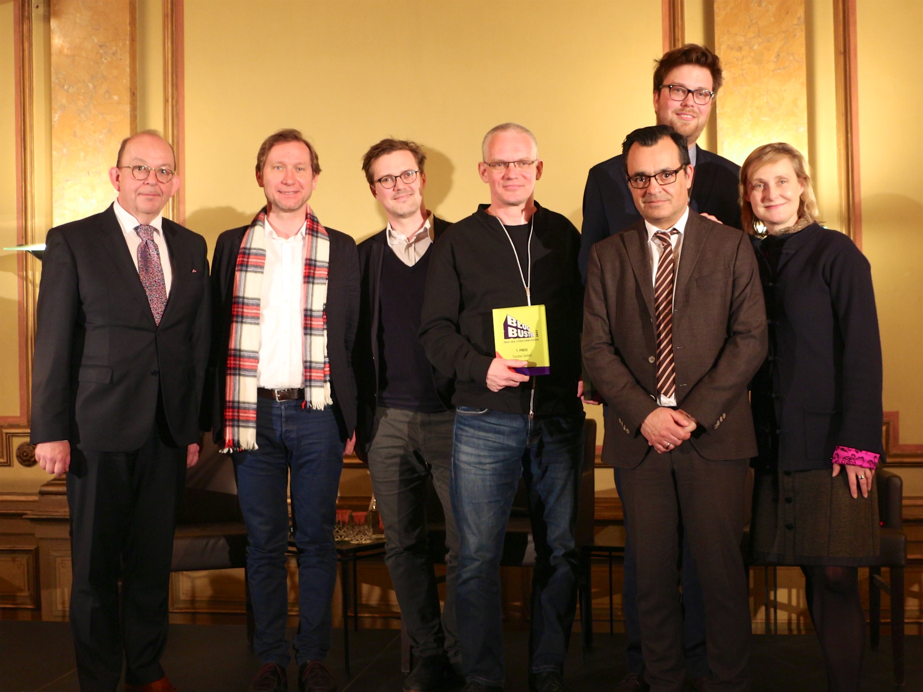 Preisträger mit Jury und Bloggerpaten